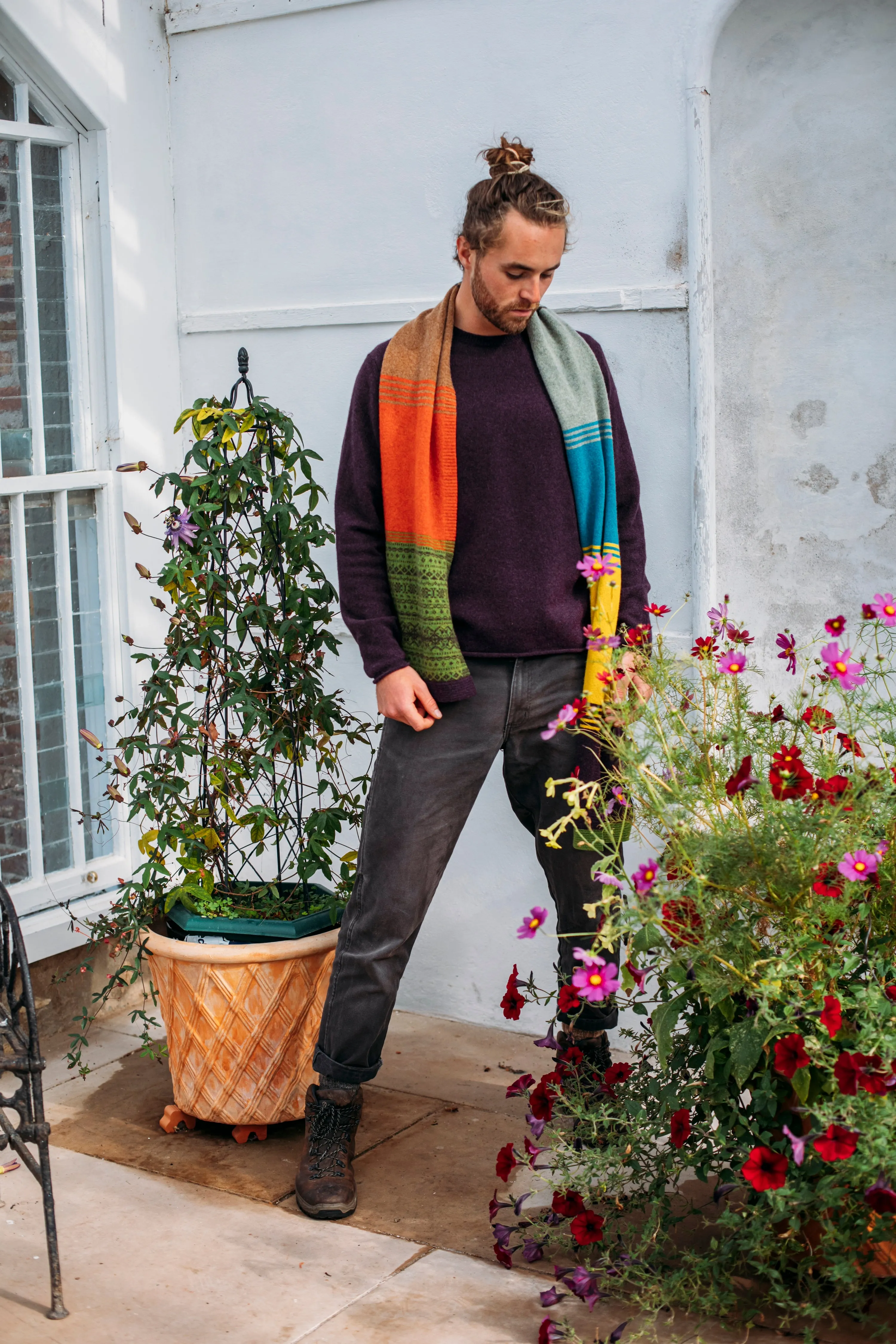 Alloa Stripe Scarf October - Blockstreifenschal