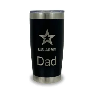 Army Dad 20oz Stainless Steel Tumbler (Black)