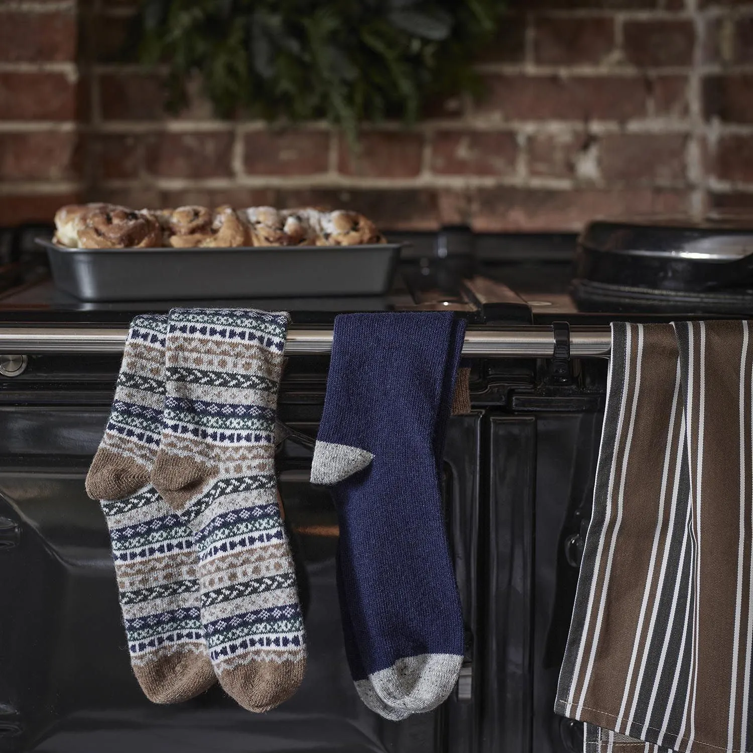 Barbour Men's Fairisle Socks in Green Loch Mix Set of 2