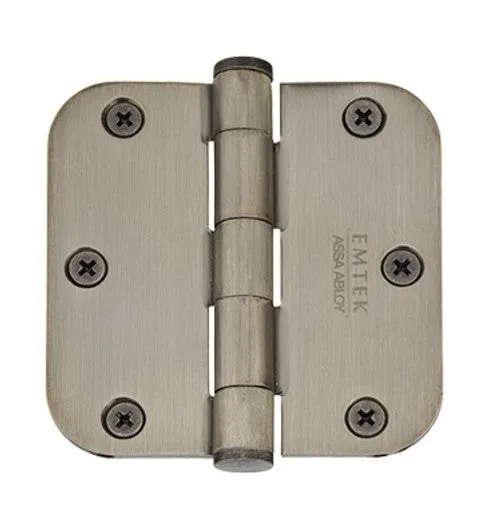 Emtek 91023 Steel Plain Bearing Hinge, 3.5" x 3.5", with 1/4" Radius Corners - Sold in Pairs