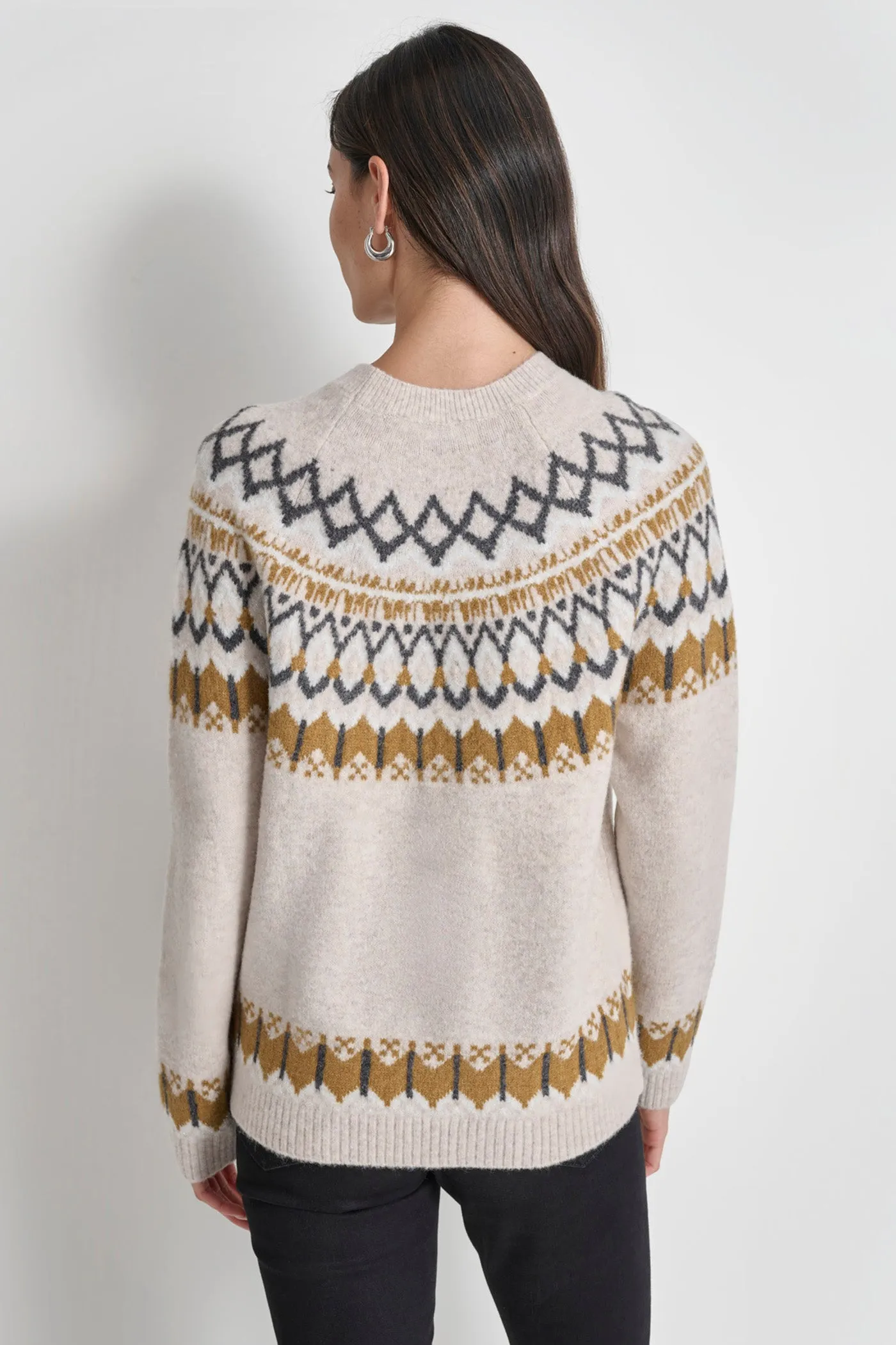 FAIRISLE LUREX RAGLAN SWEATER