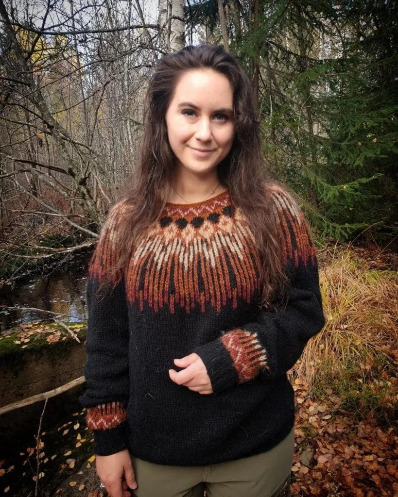 Hopi Copper  Lettlopi sweater - Knitting Kit