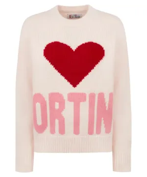 Maglione Bianco Fair Isle Kyla da Donna con Stampa "Cortina"
