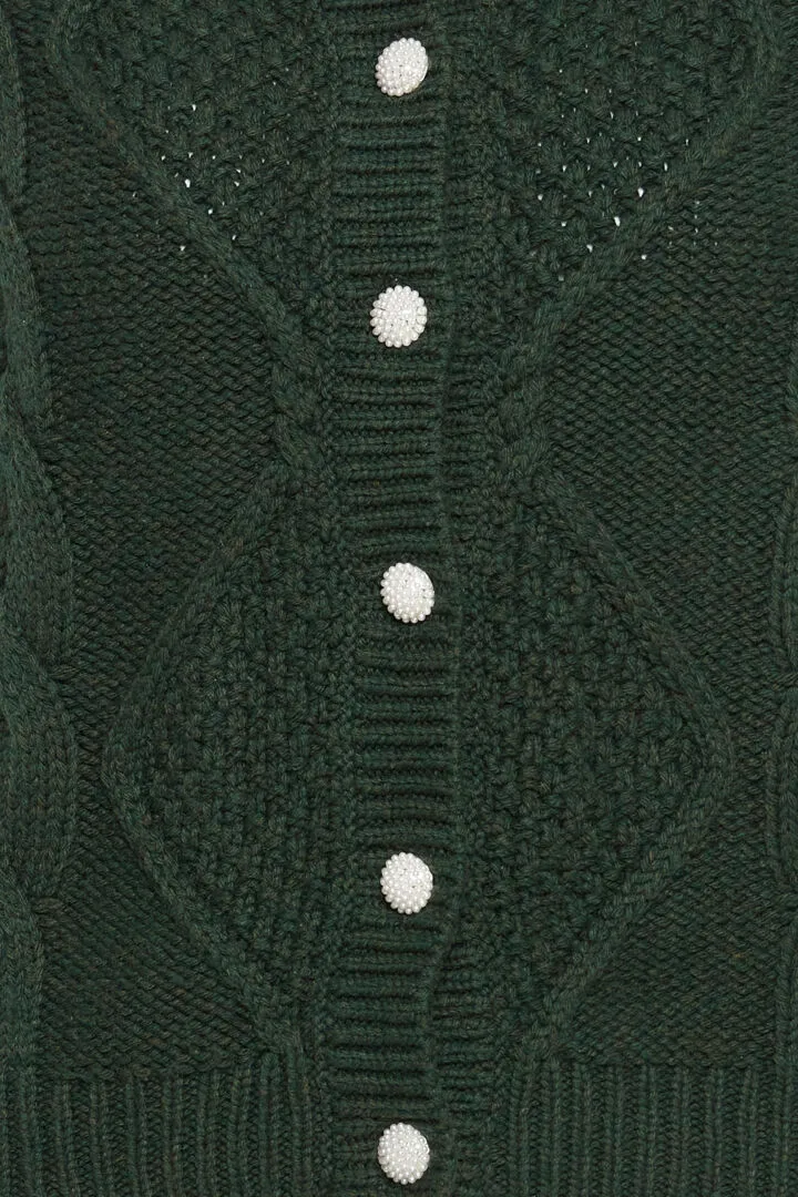 Marla Cotton/Wool Blend Cardigan - Mountain View