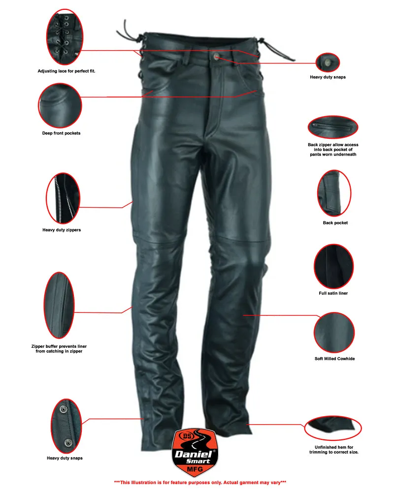 Men's Deep Pocket Over Leather Pant - DS450