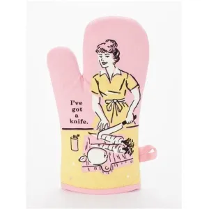 "Blue Q" I've Got A Knife Oven Mitt