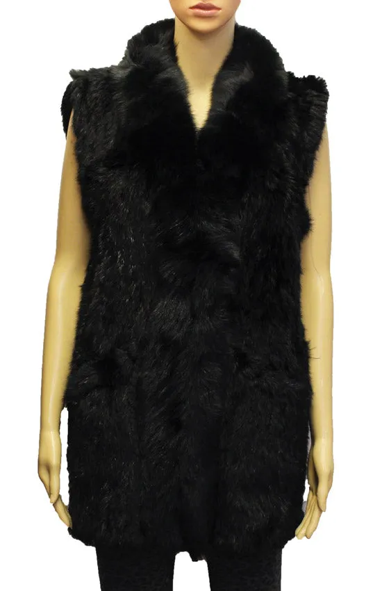 Rabbit Fur Vest - SHW1809