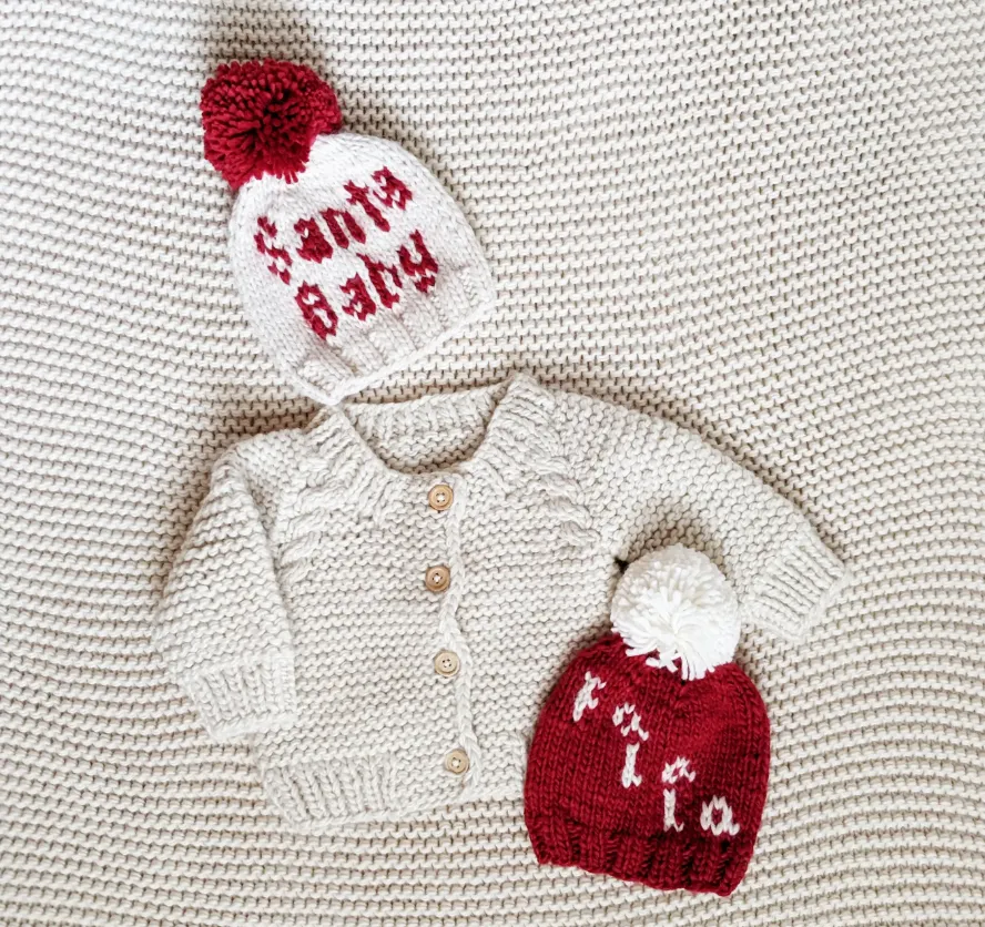 Santa Baby Hand Knit Beanie