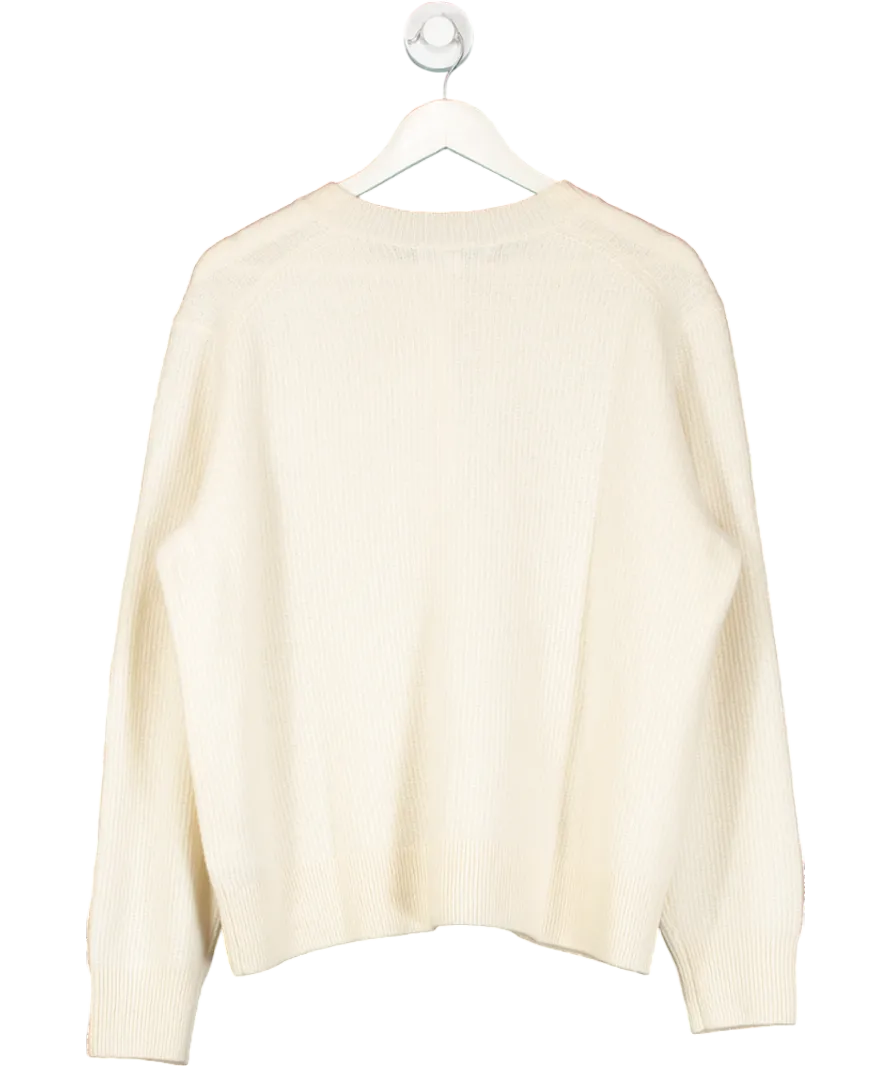 Uniqlo Cream Wool Crew Neck Cardigan UK XXL