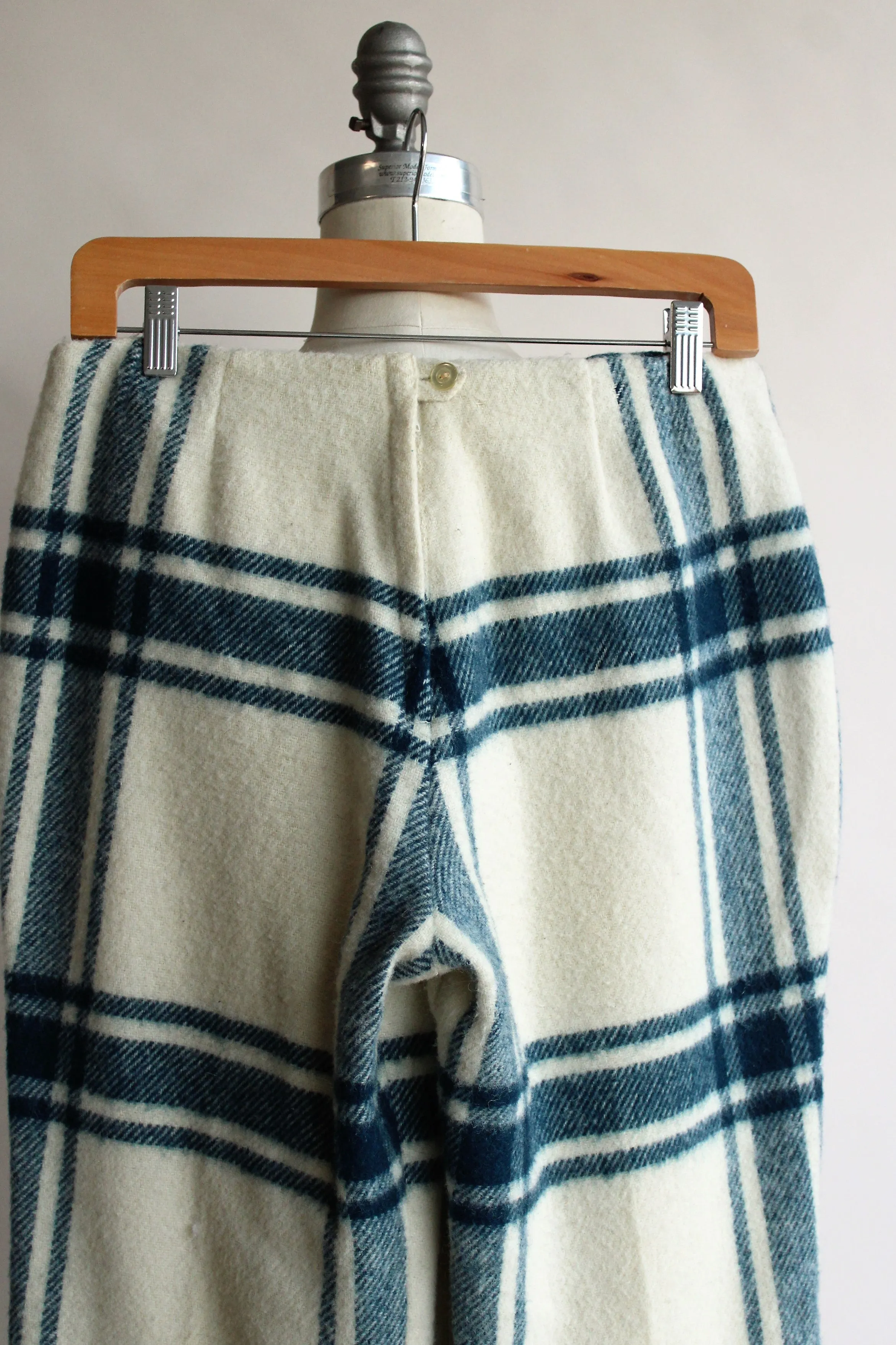 Vintage 1960s Plaid Wool Trousers