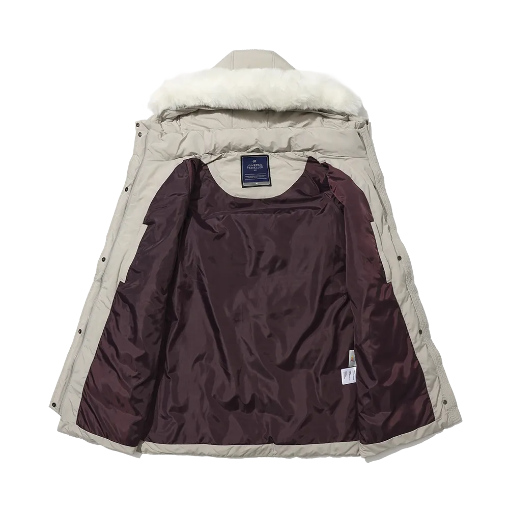 Women's Faux Fur-Trimmed Down Jacket