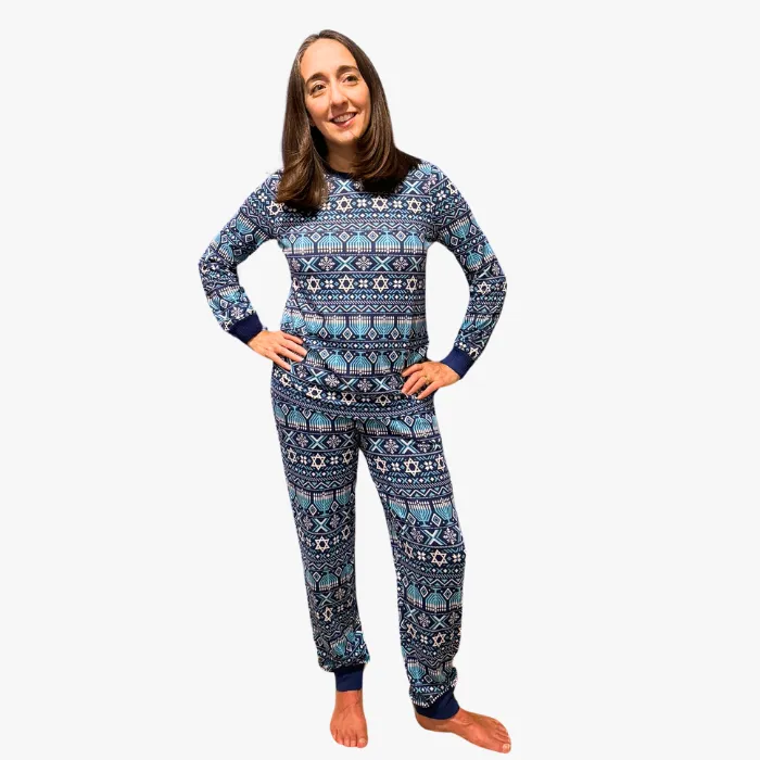 Women's Jogger Pajama Set - Festival of Lights Fair Isle