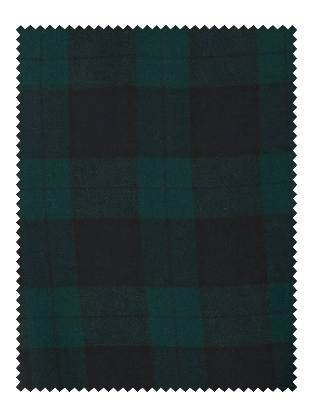 Wool Flannel Blackwatch Plaid Single Pleated Pants - Green/navy