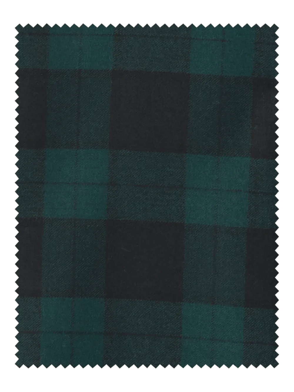 Wool Flannel Plaid Single Pleat Pants - Green/navy
