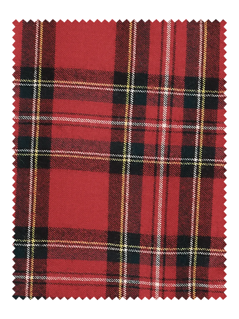 Wool Flannel Tartan Plaid Single Pleated Pants - Red Multi